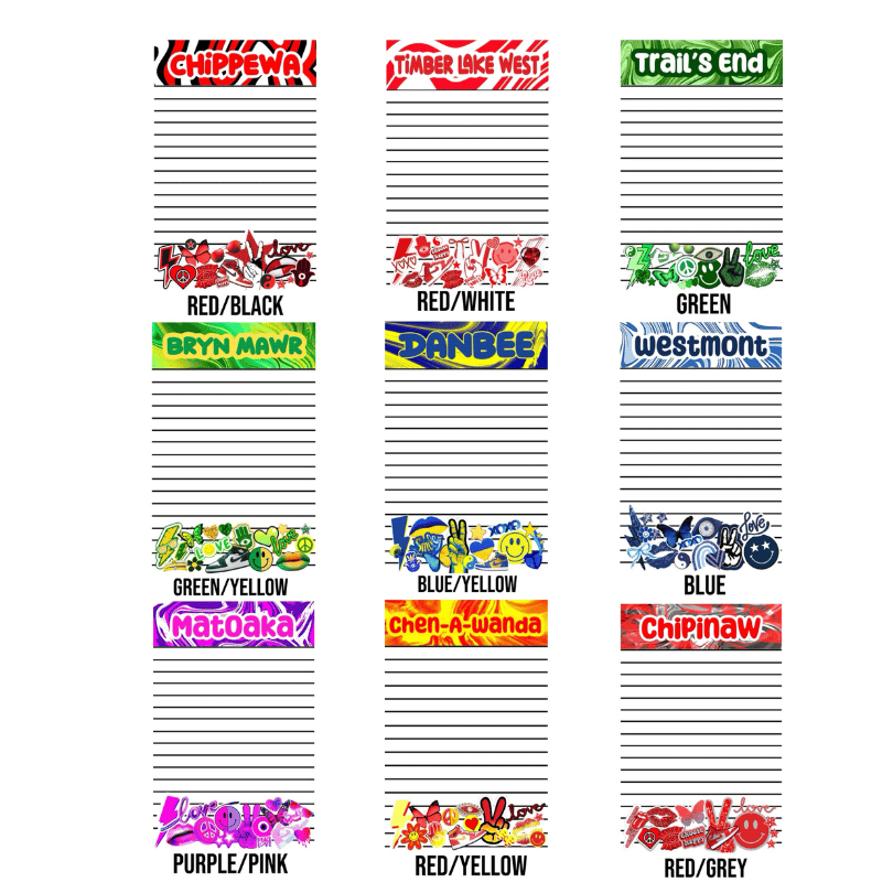 Girls Camp Color Notepad Stationery