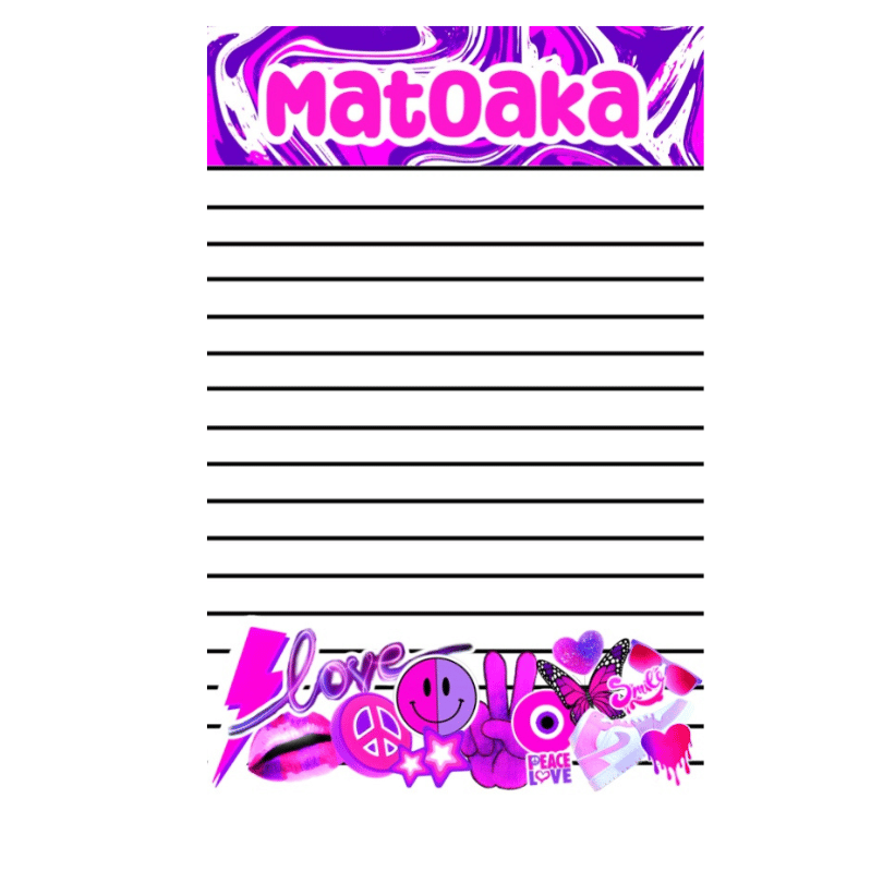 Girls Camp Color Notepad Stationery
