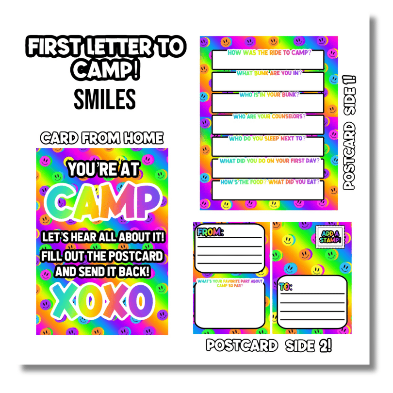 Girls First Letter to Camp – Smiles – Create’d
