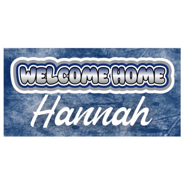 Welcome Home Banner - Grunge & Bubble Spray (55" x 30") - Namedrops