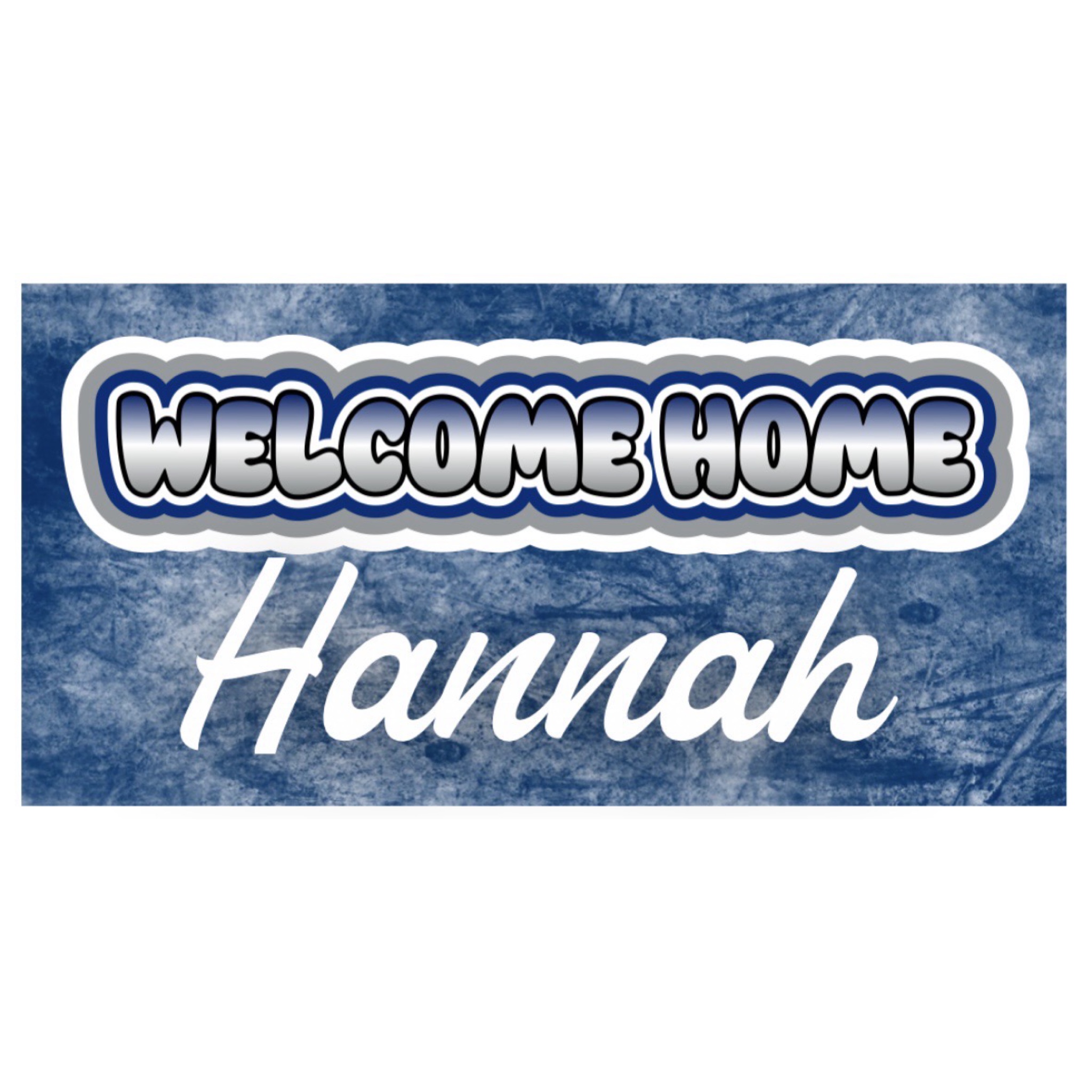 Welcome Home Banner – Grunge & Bubble Spray (55″ x 30″) – Namedrops