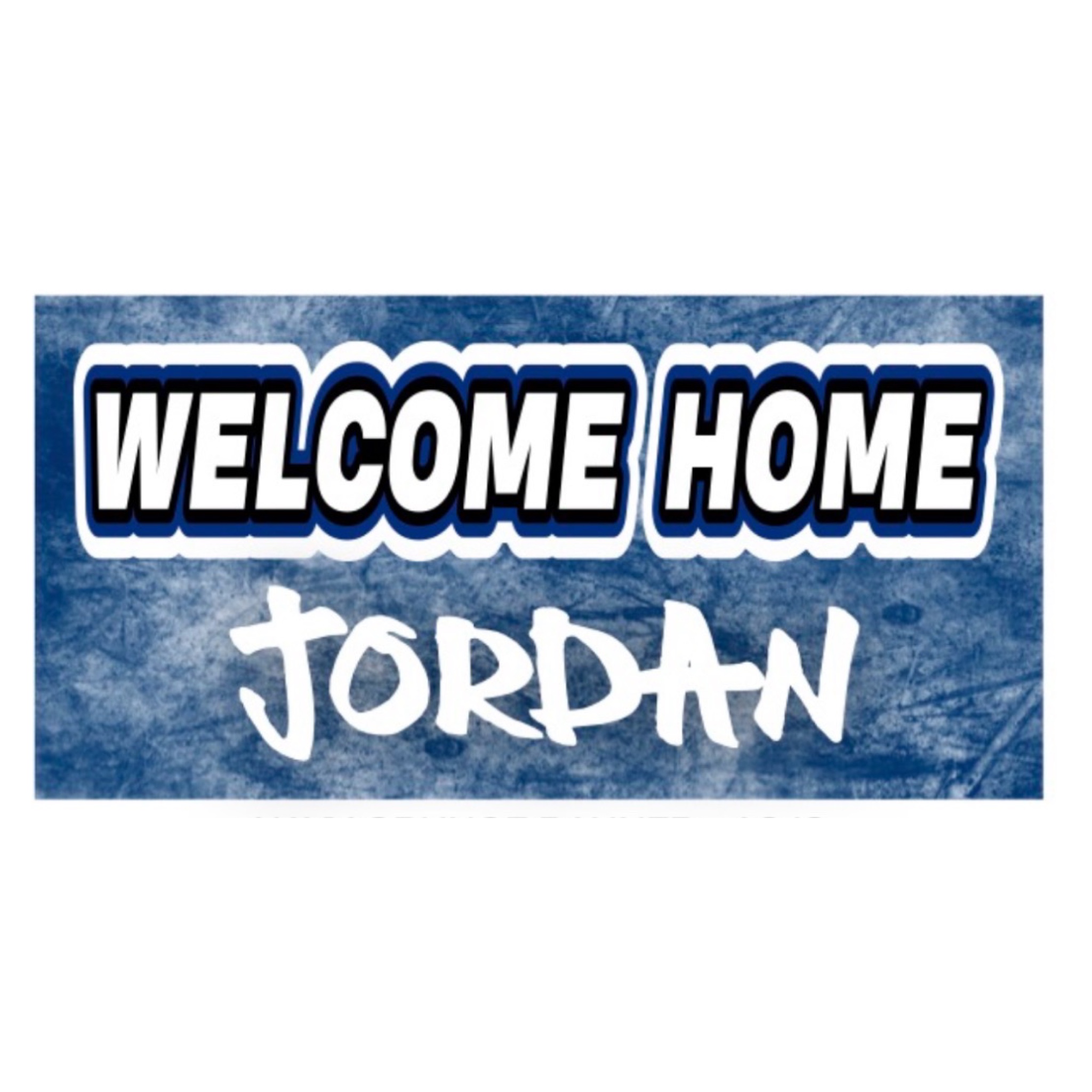 Welcome Home Banner – Grunge & Varsity (55″ x 30″) – Namedrops