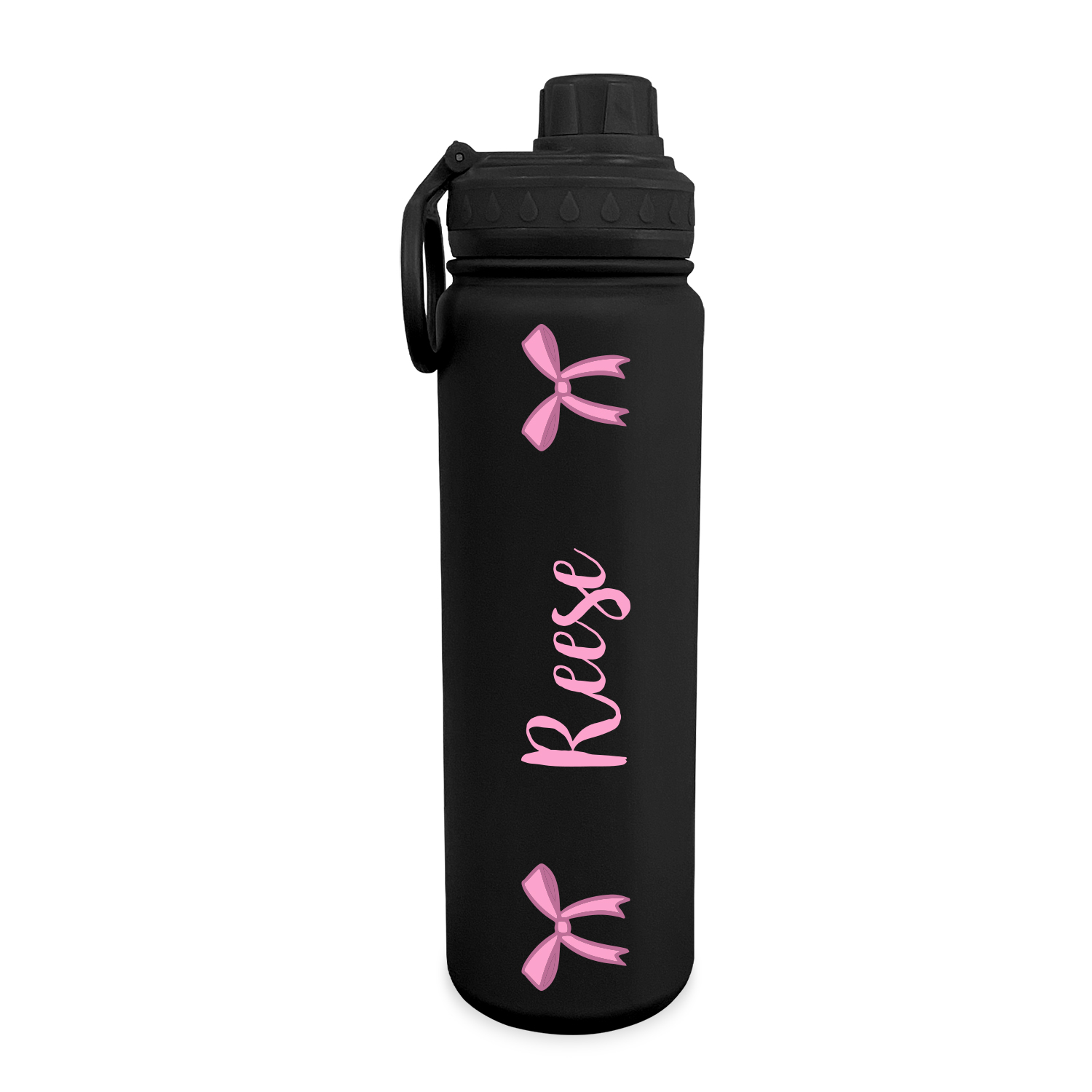 Bow Cursive Bow Water Bottle – Fanatic