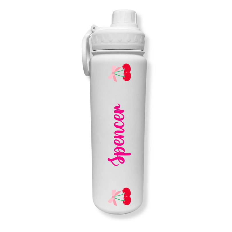 Cherry Cursive Cherry Water Bottle