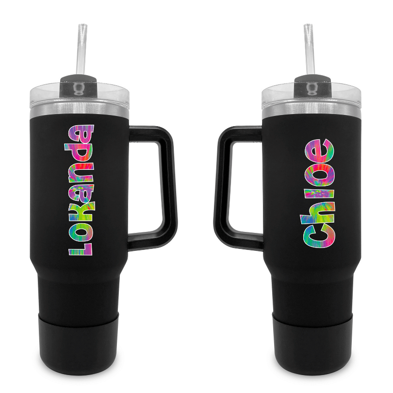 Spin Art – 40 0z Tumbler with Handle