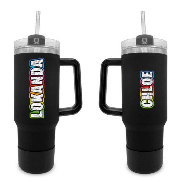 Dots - 40 0z Tumbler with Handle