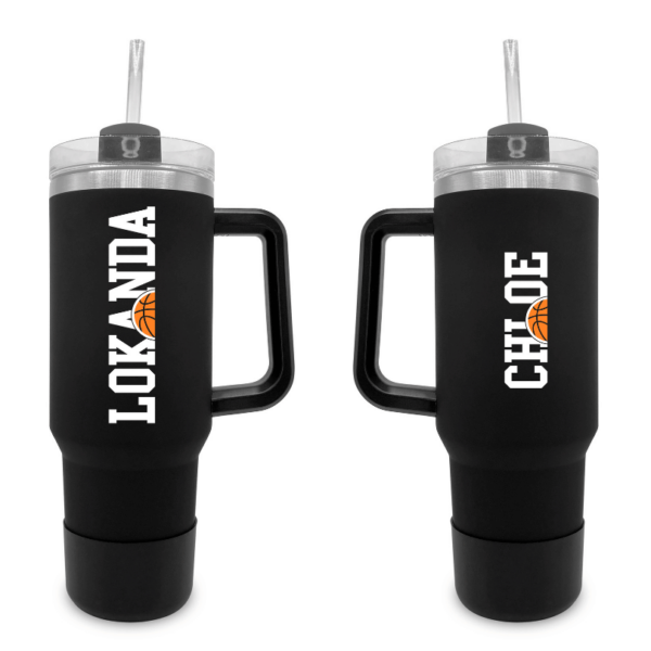 Half Sports Ball - 40 0z Tumbler with Handle - Fanatic