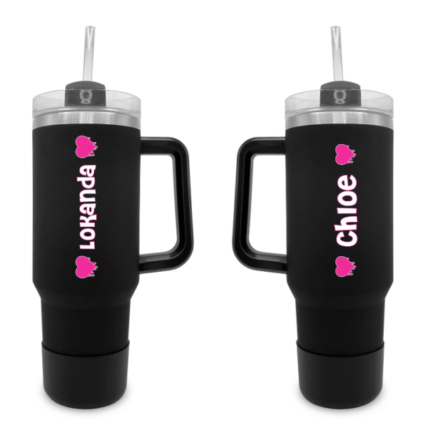 Drippy Hearts - 40 0z Tumbler with Handle