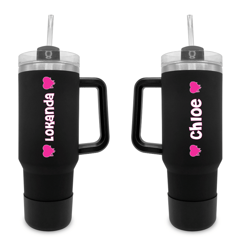 Drippy Hearts – 40 0z Tumbler with Handle