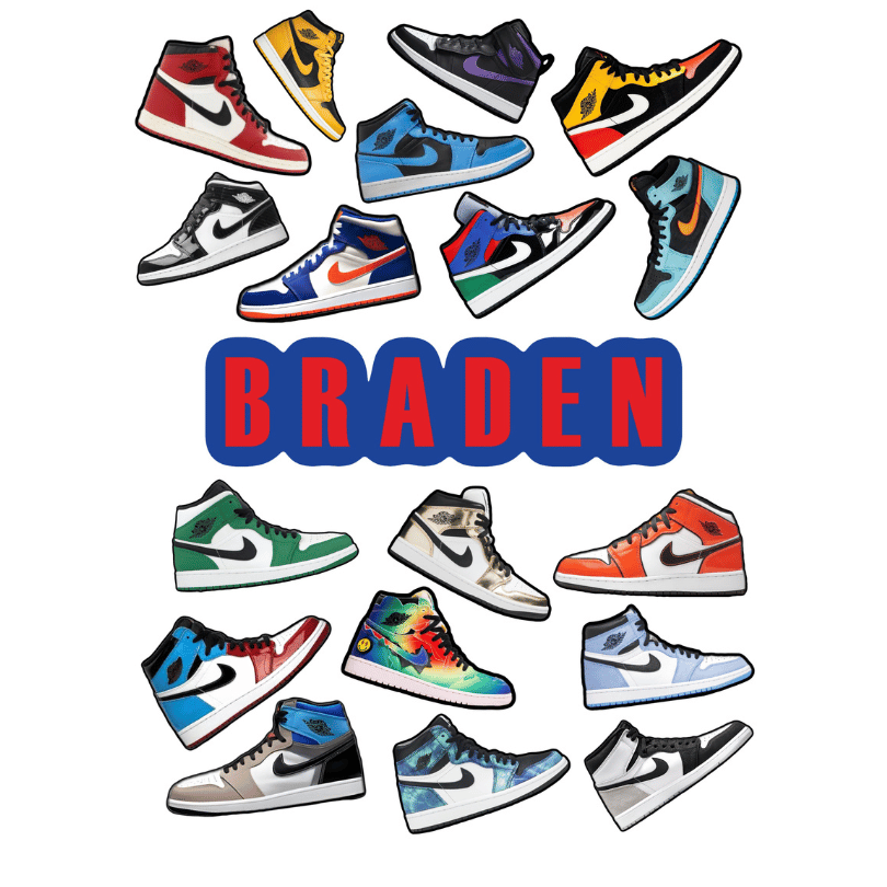 Boys Personalized Sticker Sheet – Kickin It -Create’D