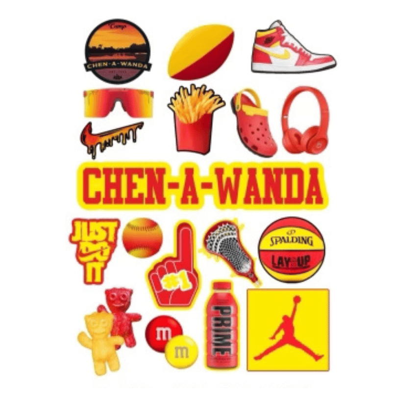 Camp Color Stickers – Boys – Red & Yellow -Create’d