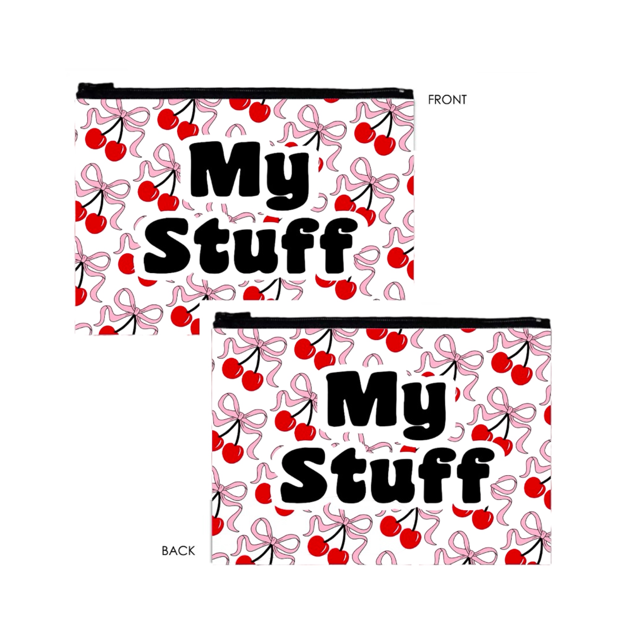 Plush Zipper Pouch – (9″ x 12″) – Namedrops 2025