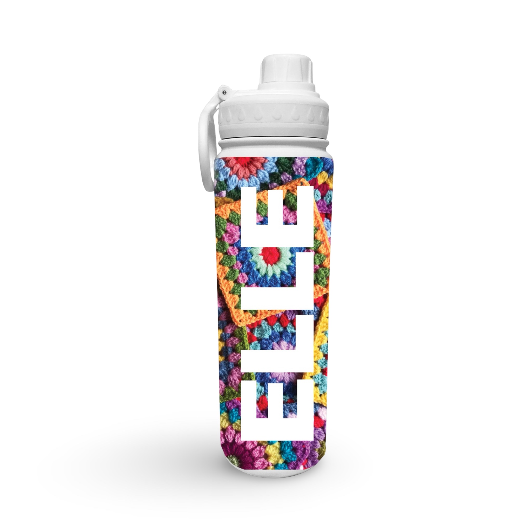 Crochet Wrap Water Bottle – 360 print -Fanatic