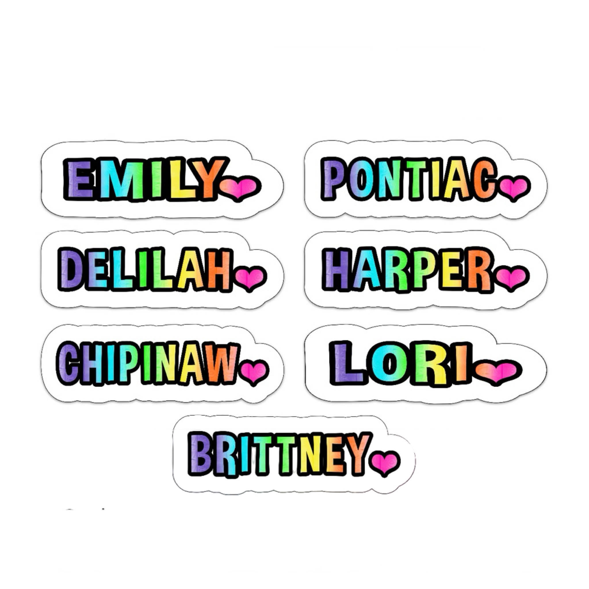 12″ x 18″ Rainbow Name Pillow – Namedrops 2025