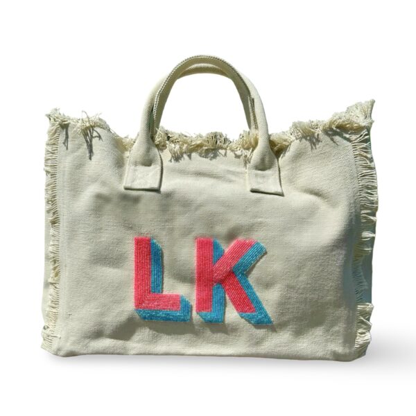 Lyss & Kat Beaded Personalized Slouchy Tote 2025