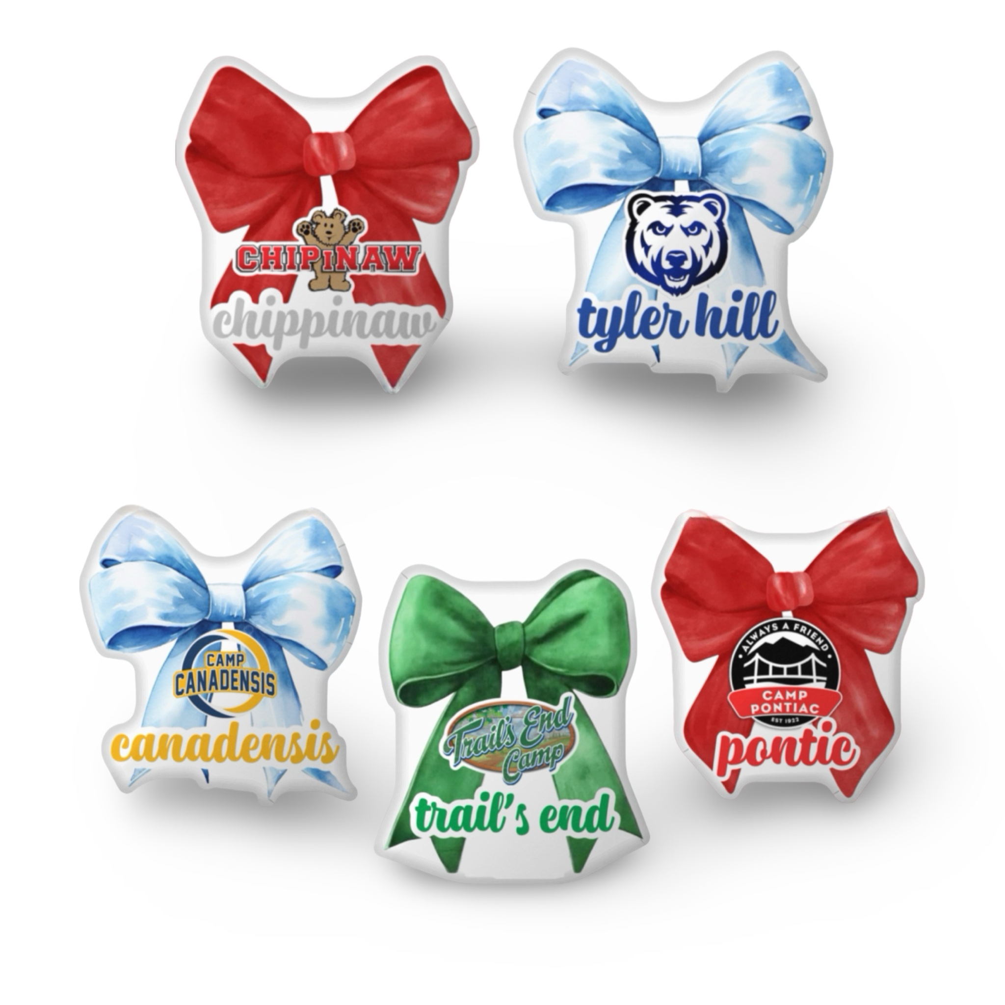 Custom Bow Pillow with Camp Logo – Create’d 2025