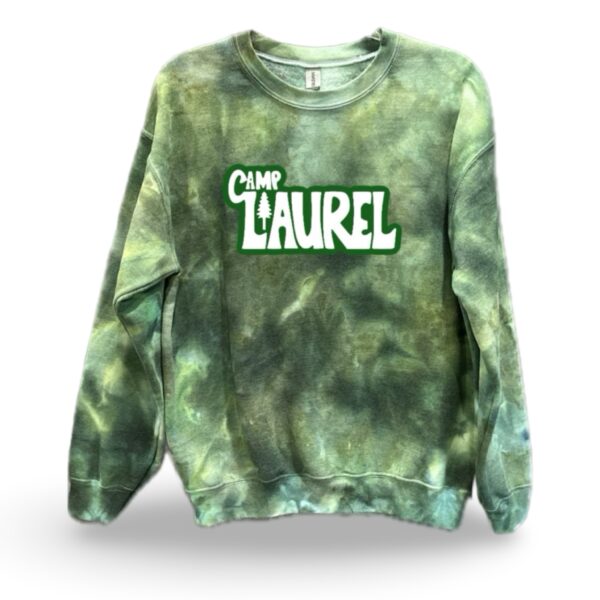 Single Camp Name Tie Dye Crewneck - Sweatshirt - Bay & Trey Tie Dye 2025
