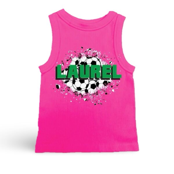 Girl's Distressed Soccer Splatter - Suzette Brand Youth Tank Top - Hip-P 2025
