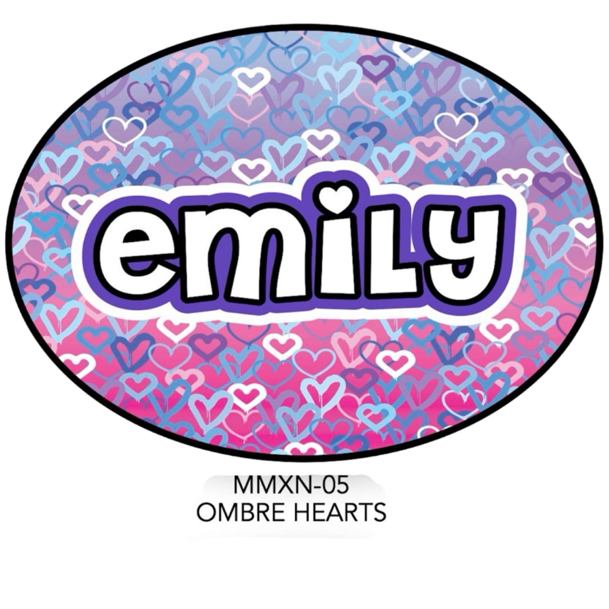 Ombre Hearts – MMXN-05 – Oval Cling It Collab Made Moments MM & Namedrops -2025