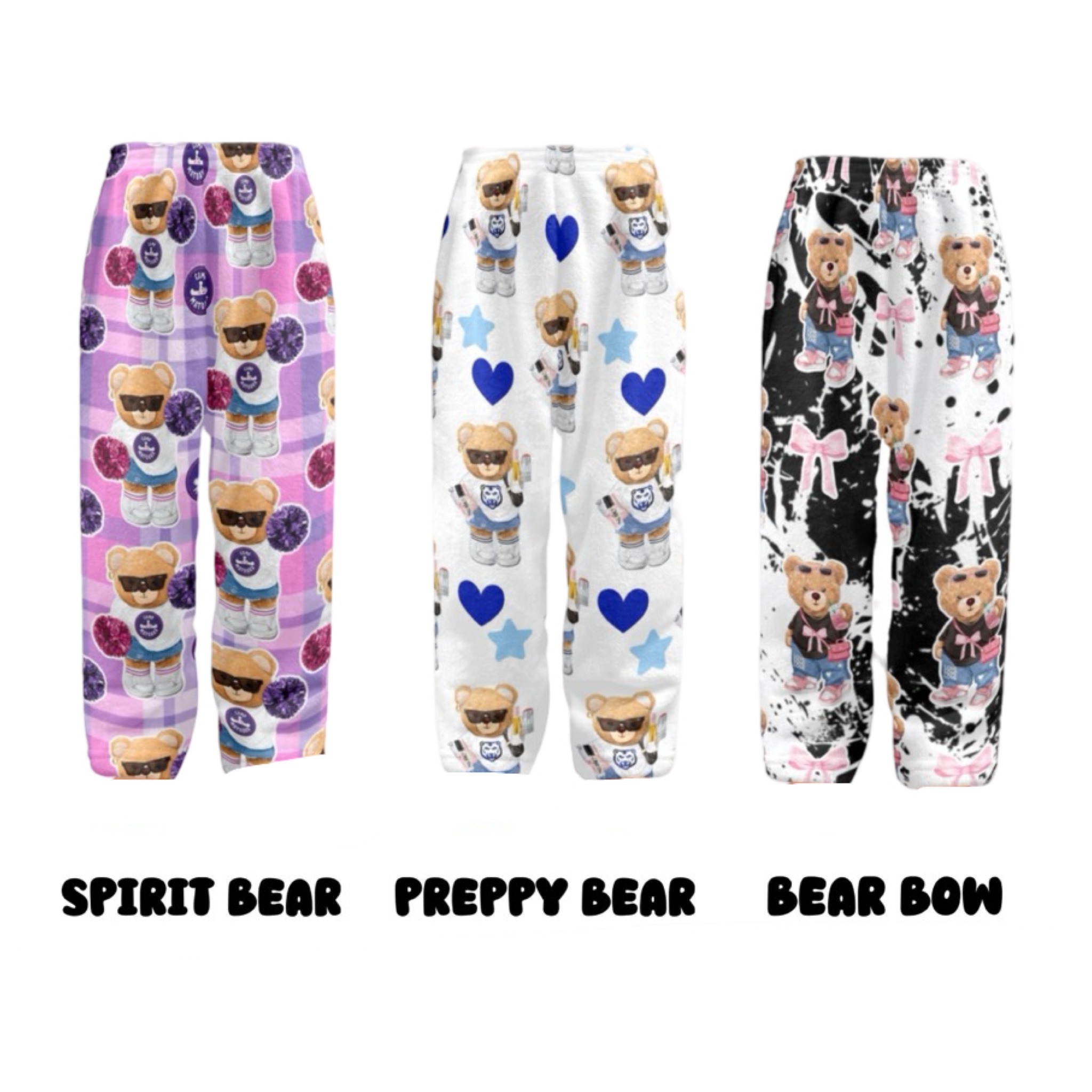 Fuzzy Pajama Pants – Teddy Bear – Create’D 2025