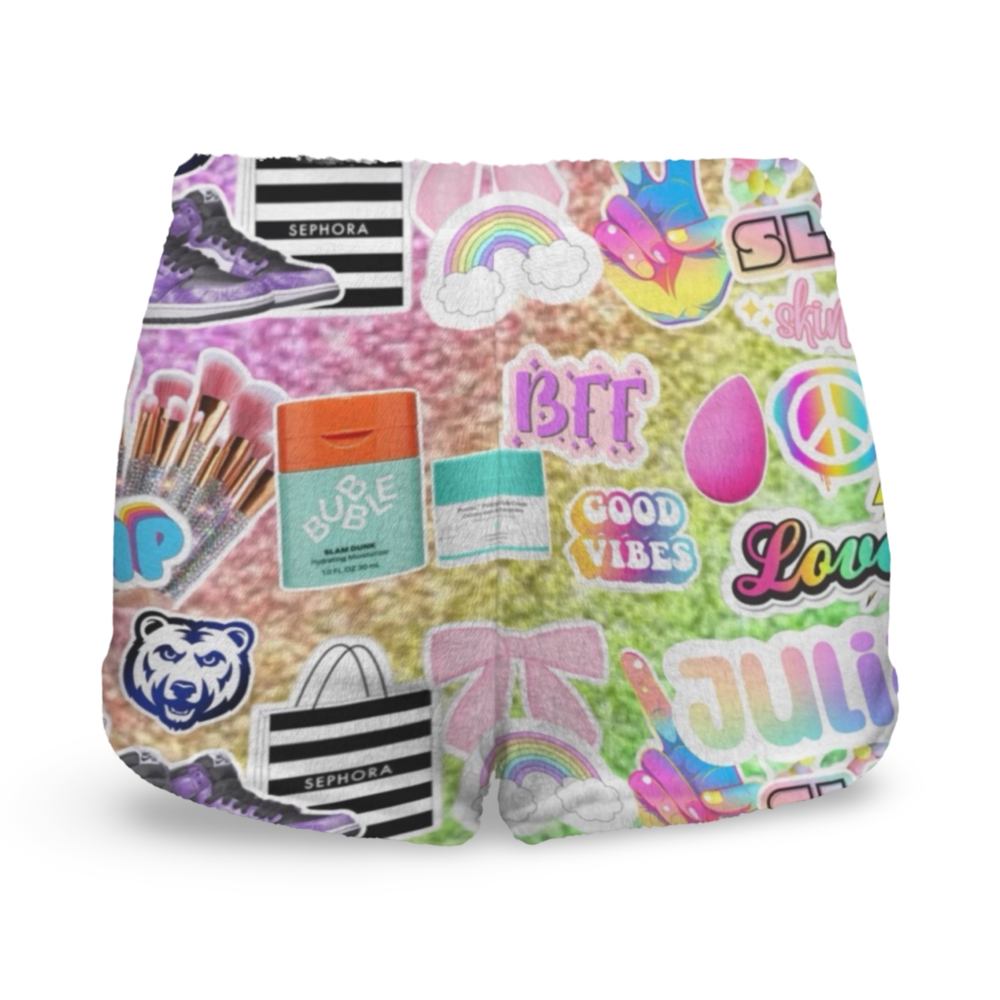 Fuzzy Pajama Shorts – Pe-Designed Collage Girls – Create’D 2025