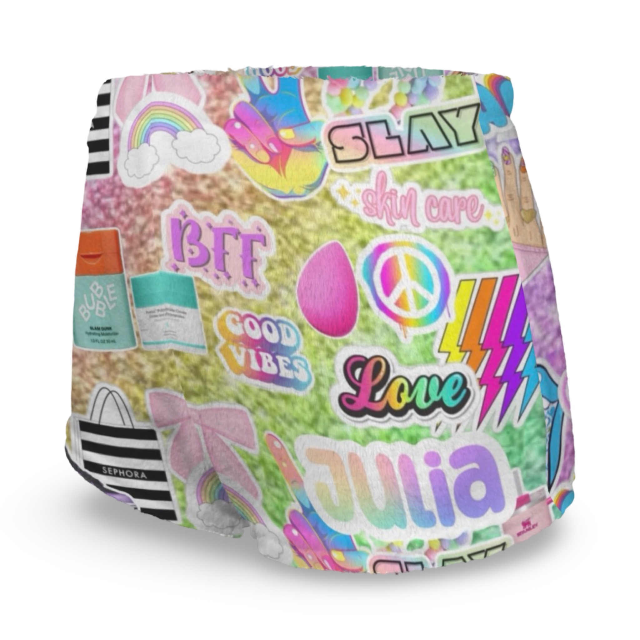 Fuzzy Pajama Shorts – Pe-Designed Collage Girls – Create’D 2025