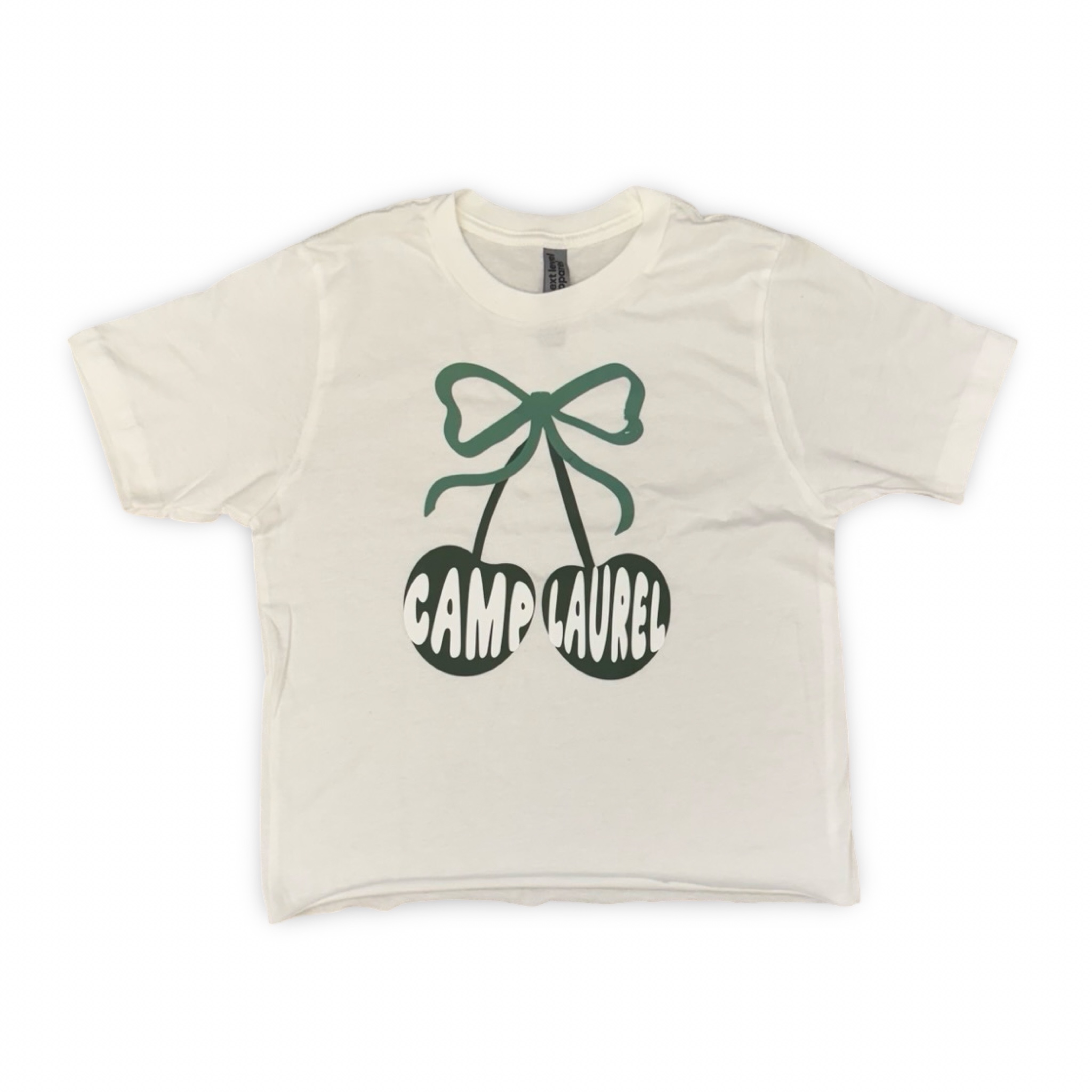 Laurel Cherry White Tee – Youth Small – Ready to Ship – R2S