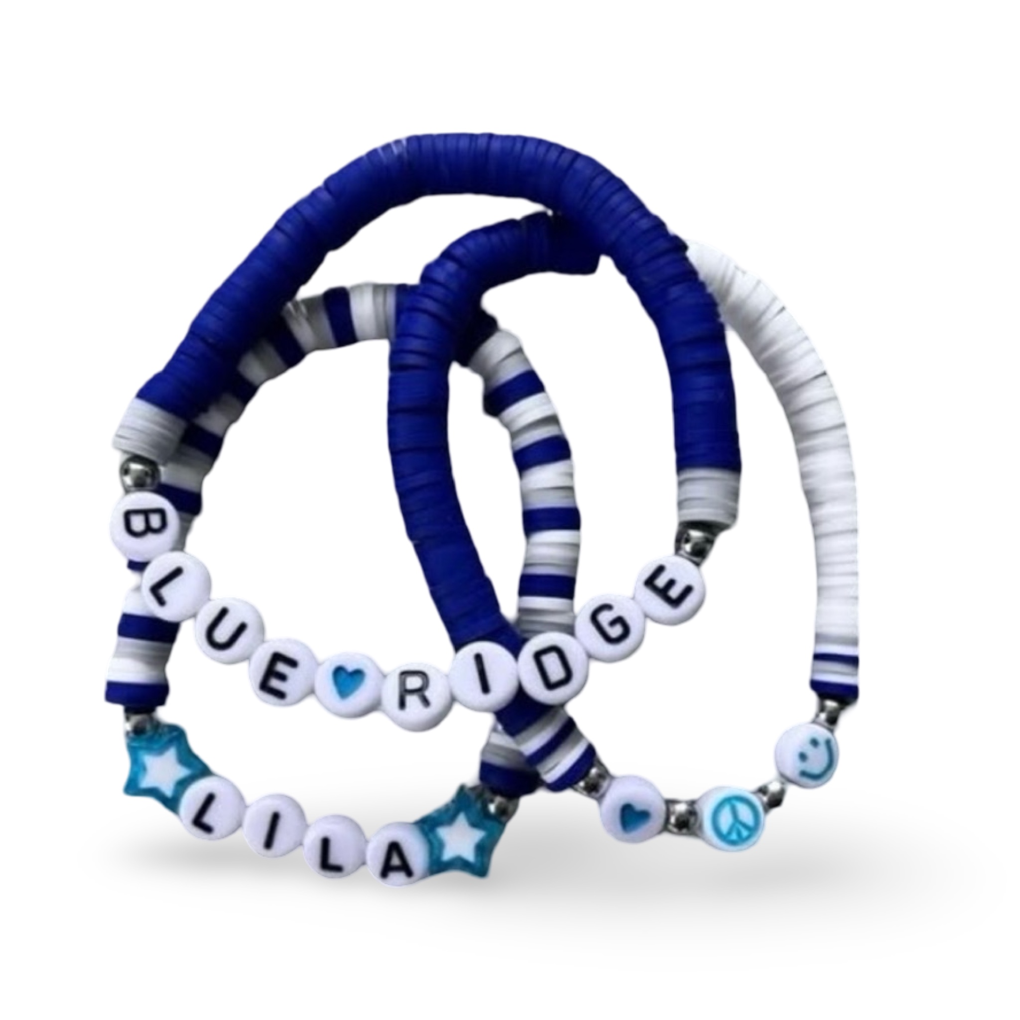 Half & Half Camp Color Bracelet Stack – (Set of 3) – You Name It by Yonit
