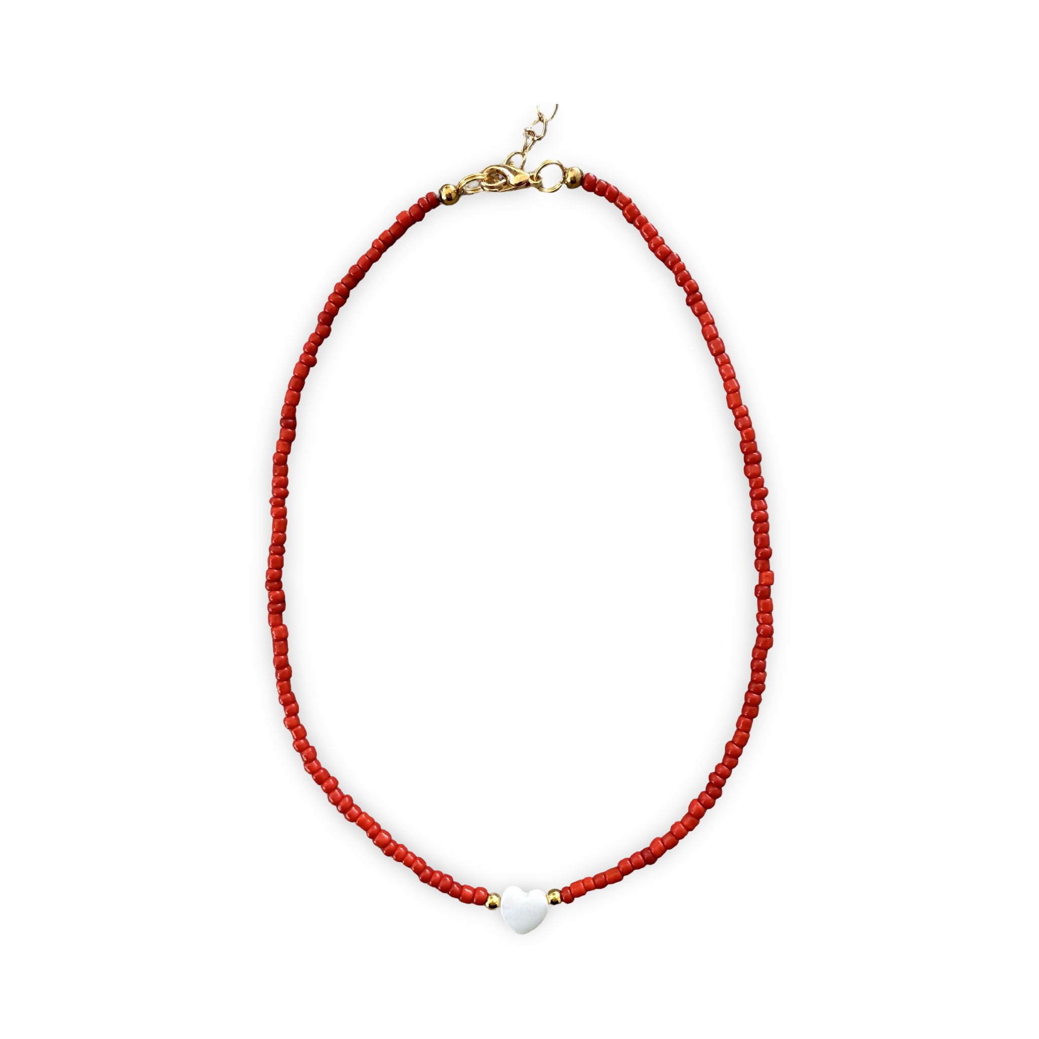 Pearl Heart Camp Color Bead Necklace – You Name It by Yonit