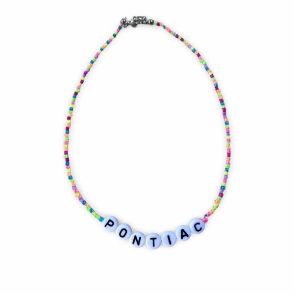 Neon Rainbow Seed Bead Necklace - You Name It by Yonit