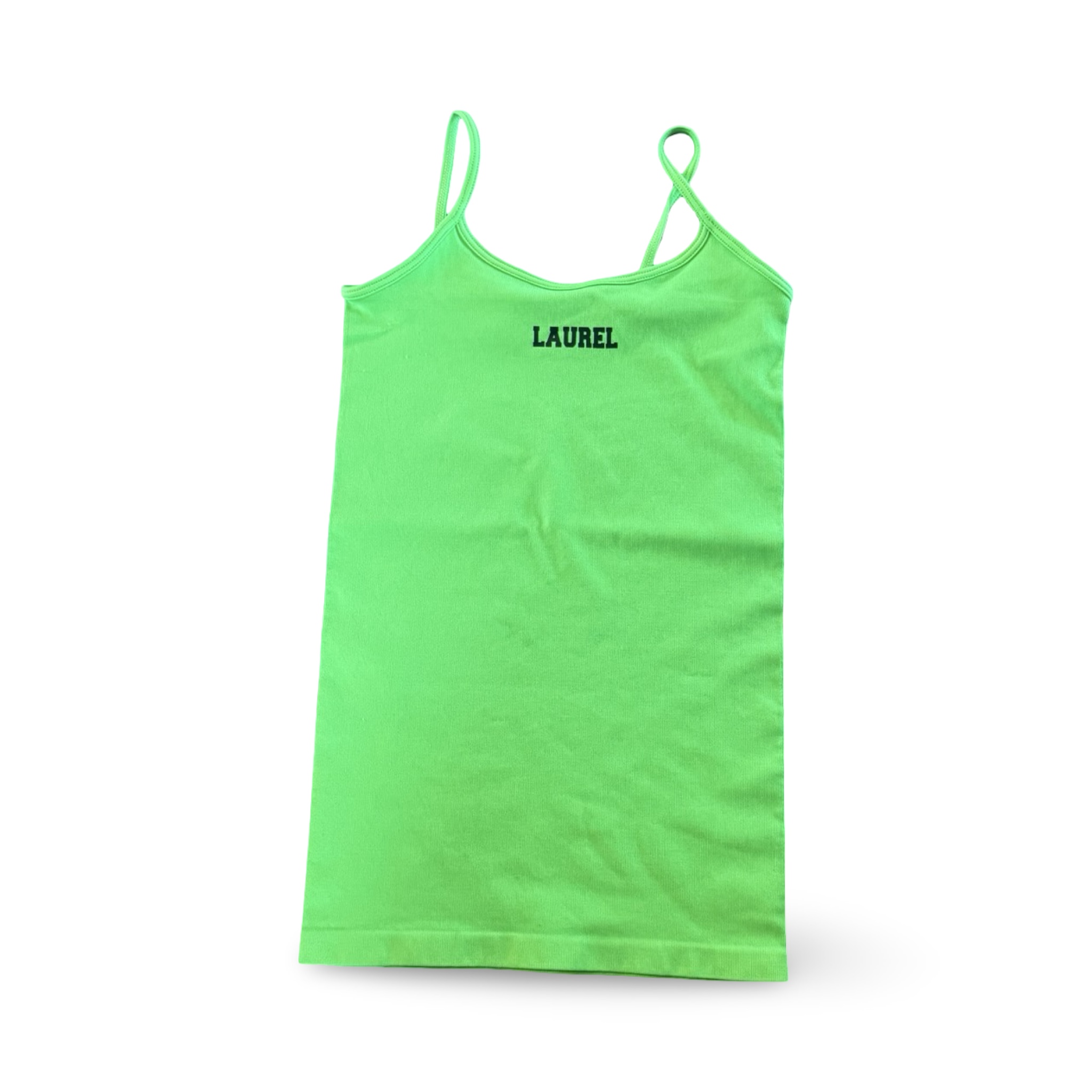 Laurel – Green Spagetti Strap Tank – Girl’s 7-10 – Readyt to Ship – R2S