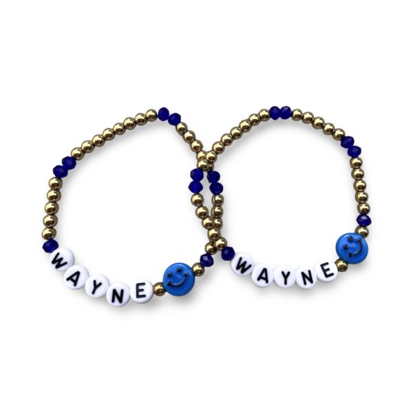 Smiley Gold Bead Bracelet - Camp Color - You Name It By Yonit