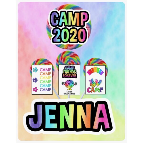 Autograph Cling-It Lollipop Bouquet - Sunshine Sweets & Namedrops - 4 - CP Rainbow